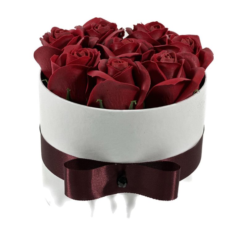 Flower_Box_Cylinder_White_With_Red_Art_Flowers_Medium_1