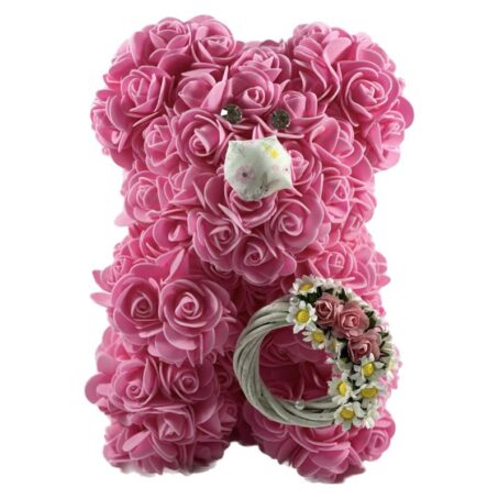 Pink_Rose_Bear_Flower_Wreath_1