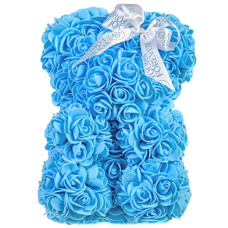 Flower Rose Bear Blue Medium 1