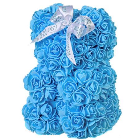 Flower Rose Bear Blue Medium 2