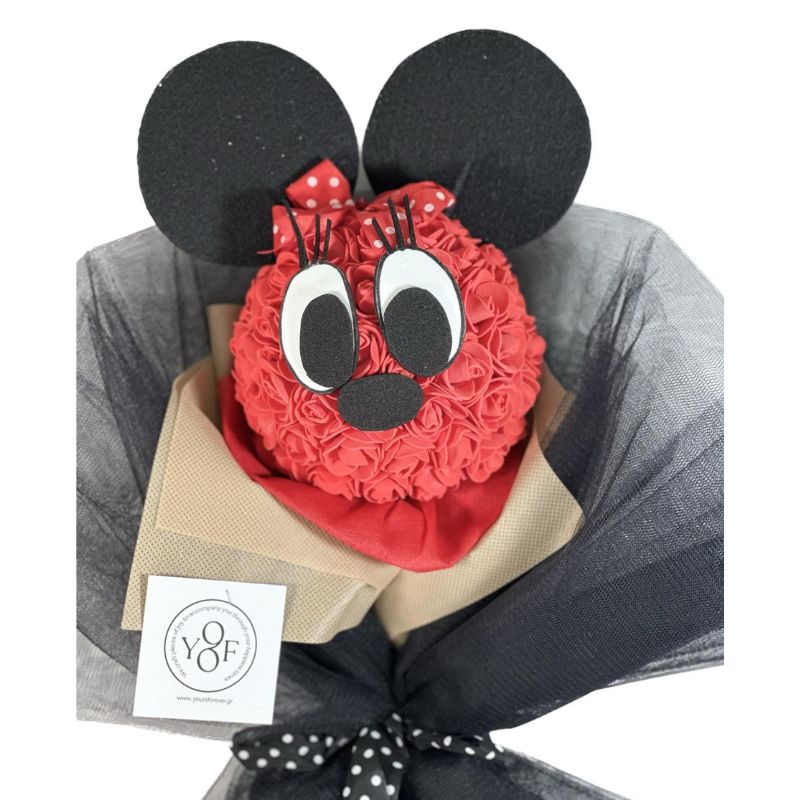 Red Minnie Mouse Foam Flowers Bouquet 2