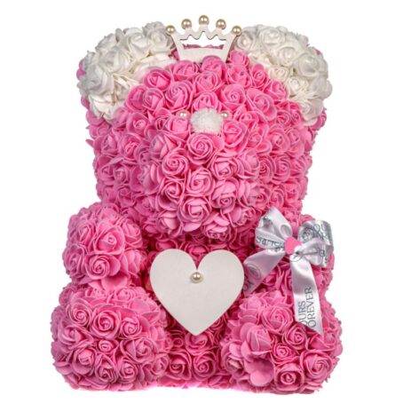 Flower Teddy Bear Pink Princess Heart Large 1