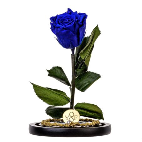 Forever Blue Rose Golden Wreath Large 1