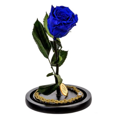 Forever Blue Rose Golden Wreath Large 2